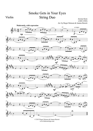 Smoke Gets in Your Eyes (arr. Roger Stimson and Joanna Borrett)