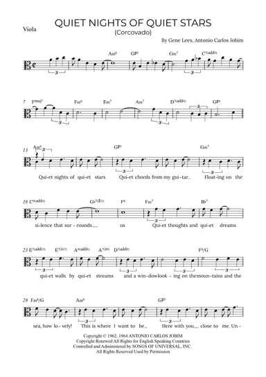 Quiet Nights Of Quiet Stars (corcovado) (arr. Alex Nunes Rodrigues)