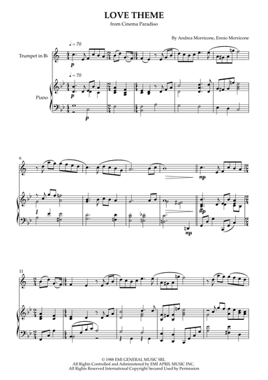 Love Theme (tema D'amore) (arr. Karen Gueiros)