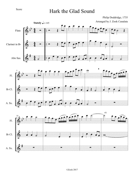 Hark The Glad Sound (arr. JC Publishing)