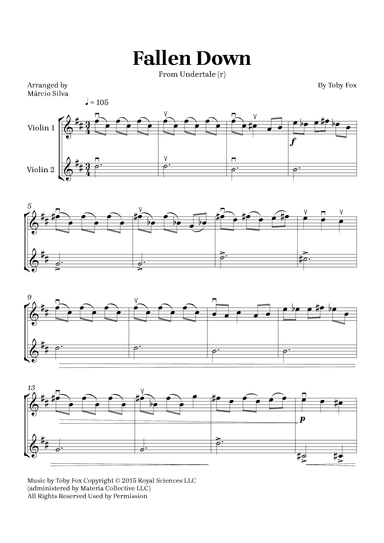 Fallen Down (arr. Márcio Silva)