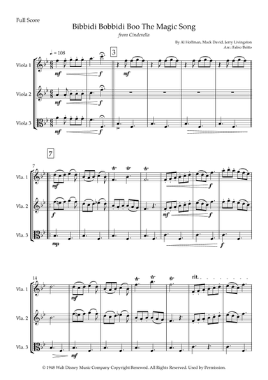 Bibbidi-bobbidi-boo (the Magic Song) (arr. Fabio Britto)