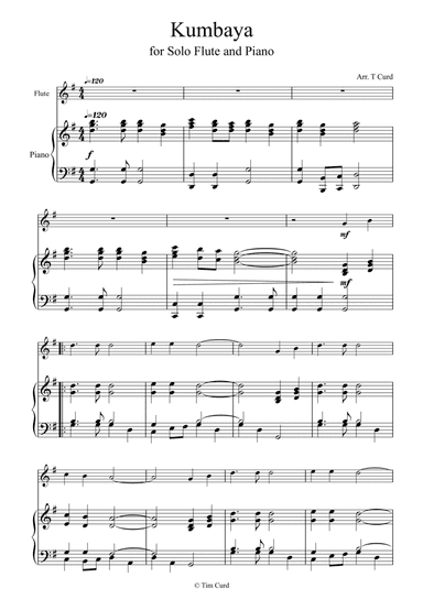 Kumbaya for Flute and Piano (arr. Tim Curd)