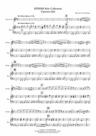 Uptown Girl (arr. Kevin P Holdgate)