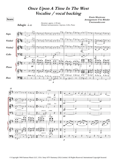 Once Upon A Time In The West (arr. Uwe Roessler / Rössler / Rassler)