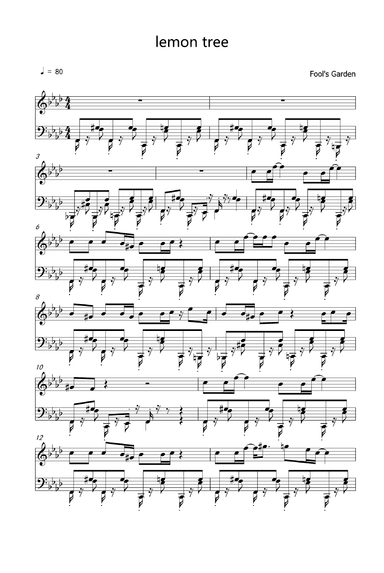 Lemon Tree (arr. Volker Hinkel)