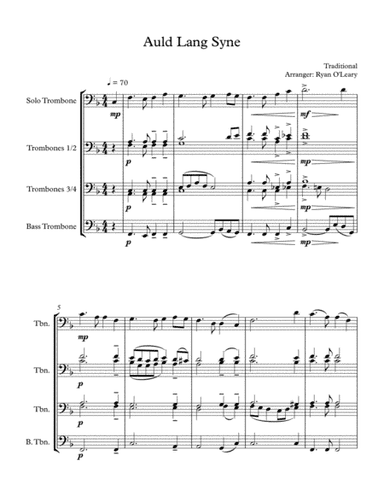 Auld Land Syne Trombone Sextet (arr. Ryan O'Leary)