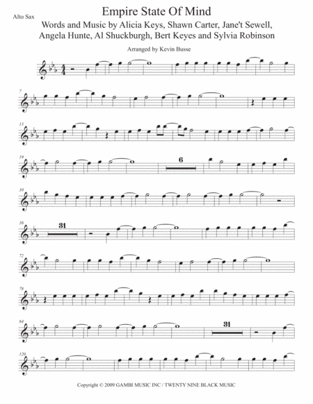 Empire State Of Mind (Part II) Broken Down (arr. Kevin Busse)