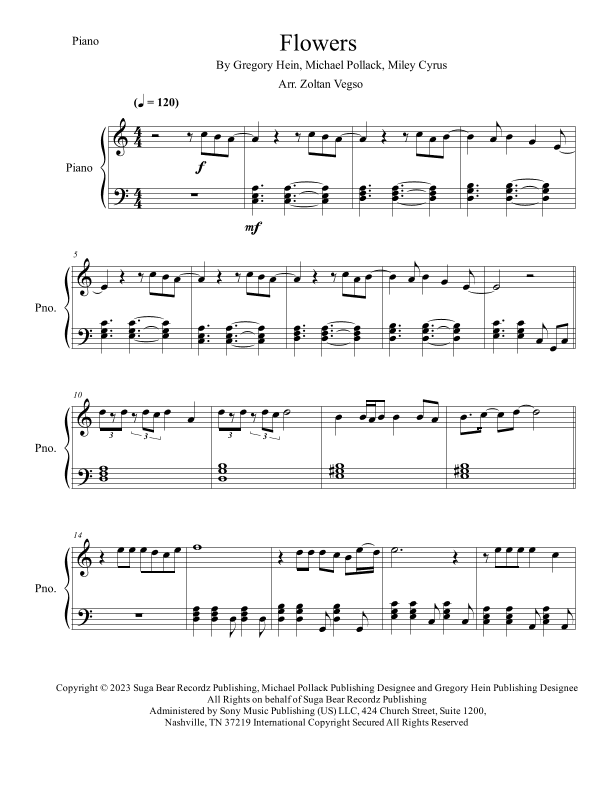 Flowers (arr. Zoltan Vegso)