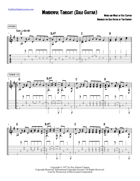 Wonderful Tonight (arr. Tom Godfrey)
