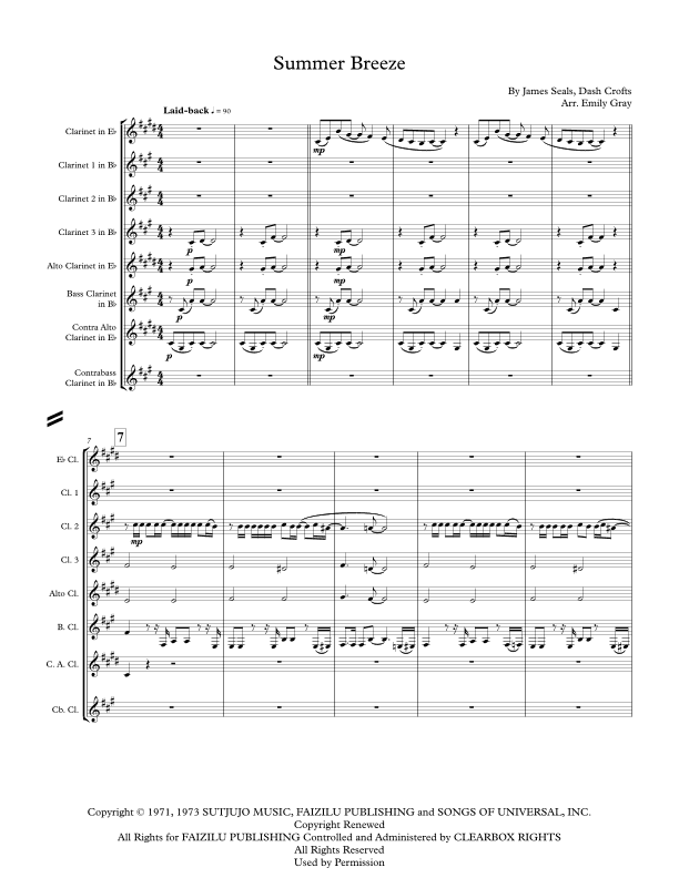 Summer Breeze (arr. Emily Gray)