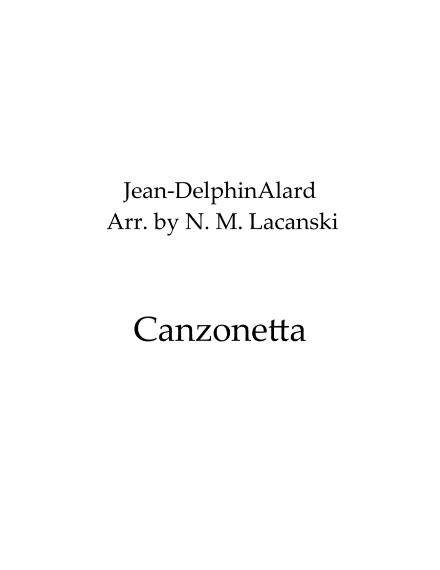 Canzonetta (arr. Nick Lacanski)