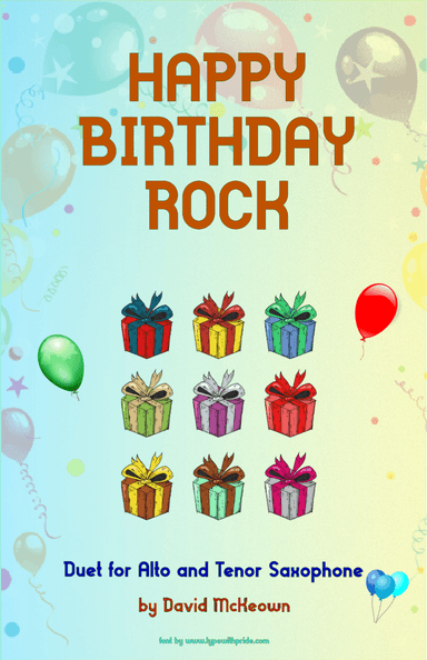 Happy Birthday Rock, for Alto and Tenor Saxophone Duet (arr. David McKeown)