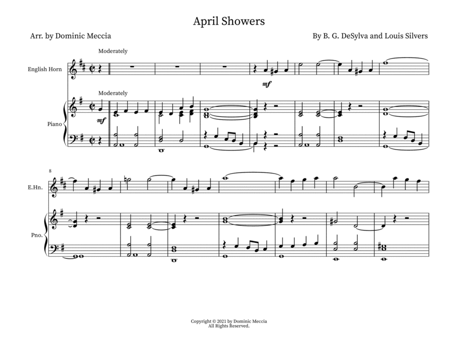 April Showers (arr. Dominic Meccia)