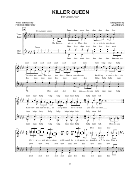 Killer Queen (arr. Adam Bock)