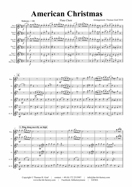 American Christmas - Mash up Rondo of best Christmas Songs - Flute Choir (arr. Thomas H. Graf)