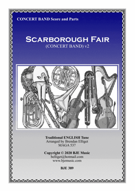 Scarborough Fair - Concert Band Score and Parts PDF (arr. Brendan Elliget MAGA 537)