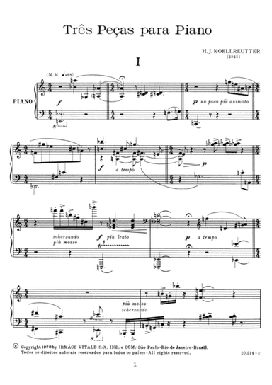 Três peças para piano n.1