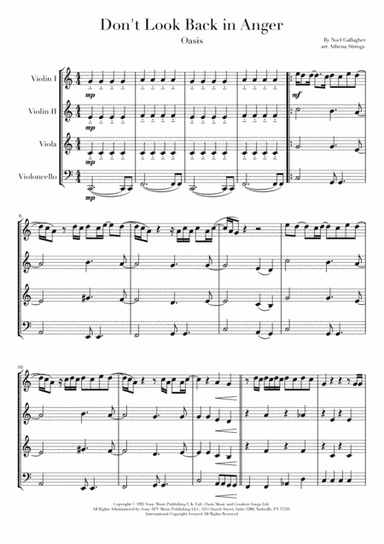 Don't Look Back In Anger (arr. Athena Strings)