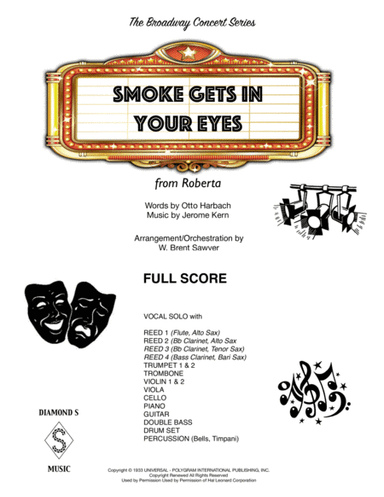 Smoke Gets In Your Eyes - Score Only (arr. W. Brent Sawyer)