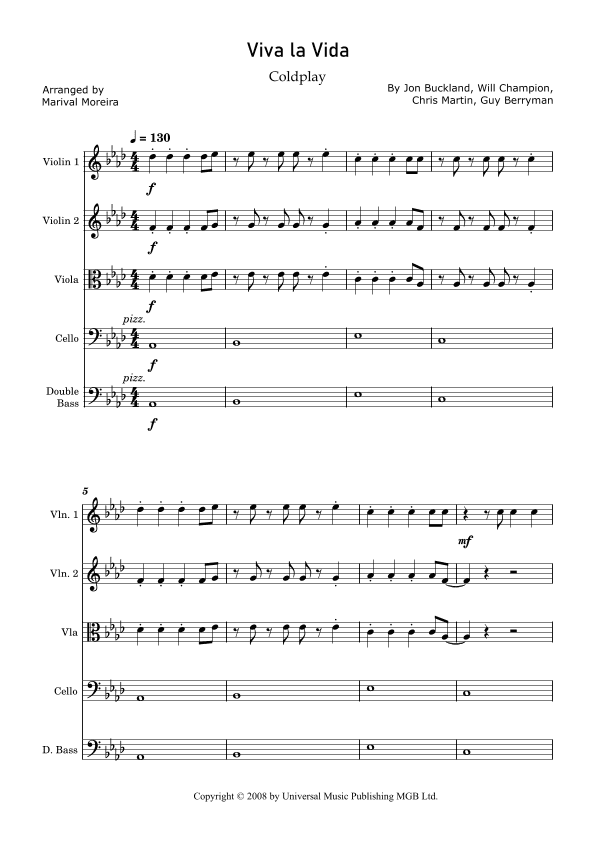 Viva La Vida (arr. Marival Moreira)