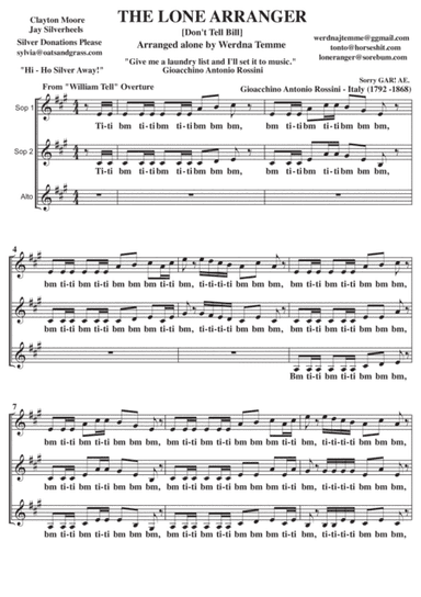 The Lone Ranger theme tune A Cappella SSA (arr. Andrew Emmet)