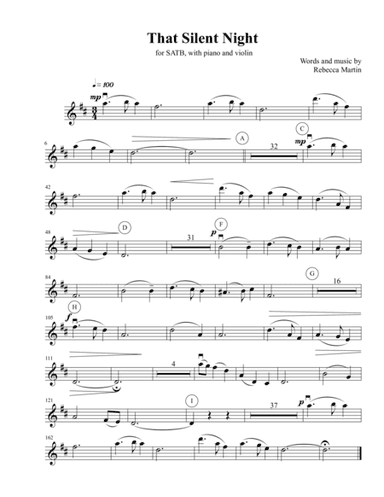 That Silent Night - violin obbligato part (arr. Rebecca Hawkes Martin)