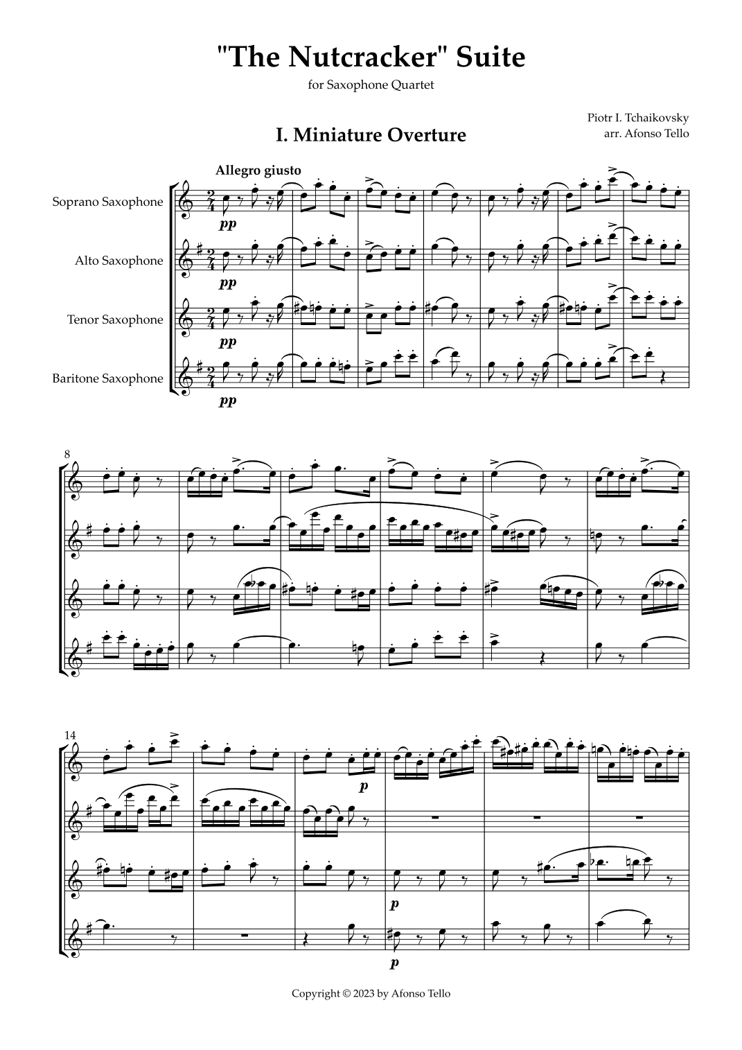 The Nutcracker Suite (arr. Afonso Tello)