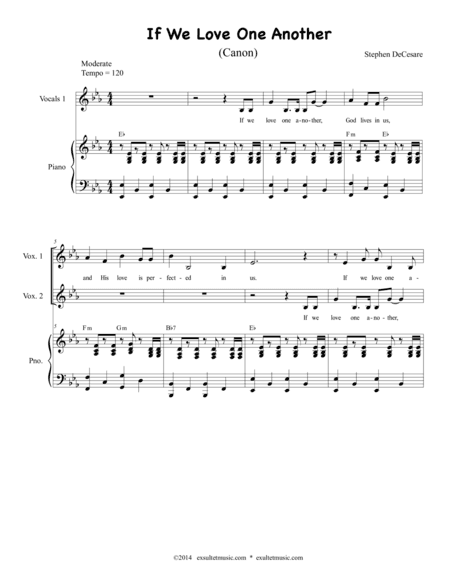 If We Love One Another (Canon)