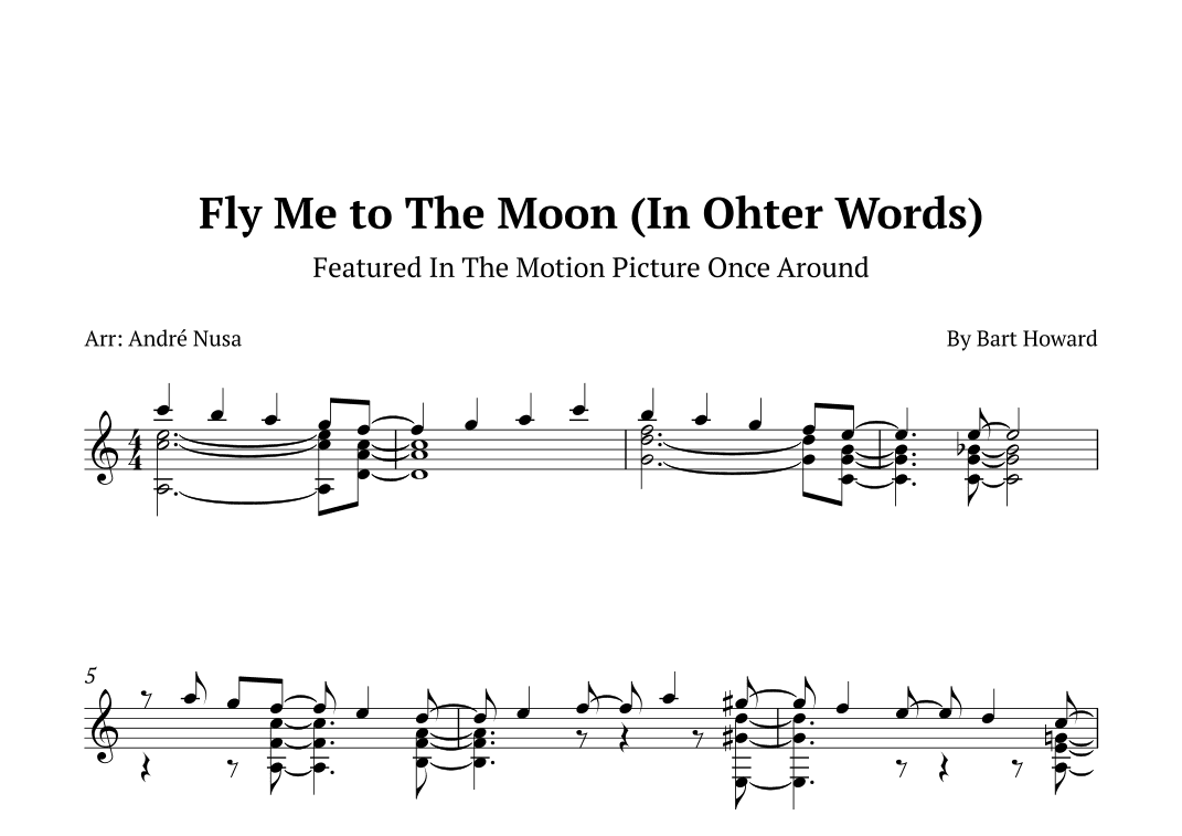 Fly Me To The Moon (in Other Words) (arr. André Nusa)