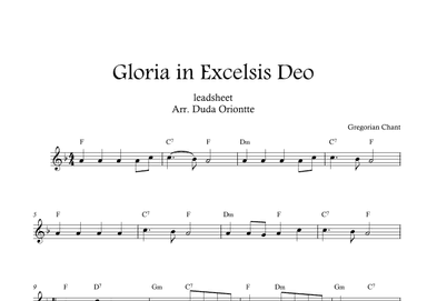 Gloria in excelsis Deo (F major - no lyrics) (arr. Duda Oriontte)