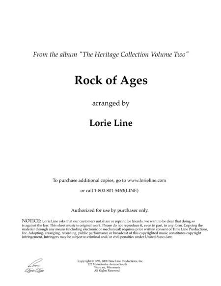 Rock Of Ages (arr. Lorie Line)