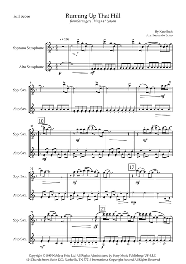Running Up That Hill (arr. Fernando Britto)