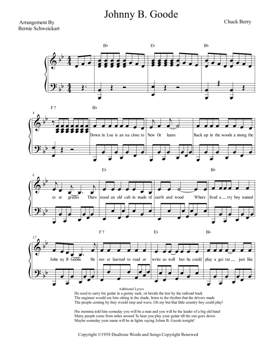 Johnny B. Goode (arr. Bernie Schweickart)