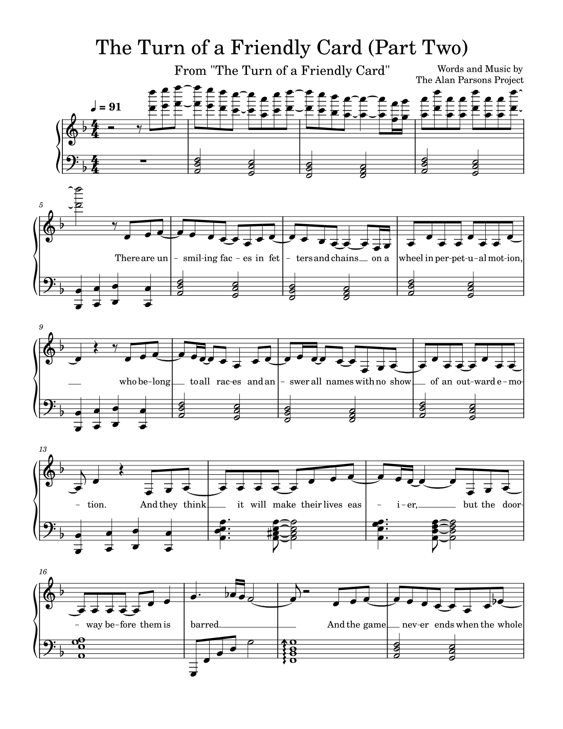 The Turn Of A Friendly Card (part Two) (arr. Jack Emily)