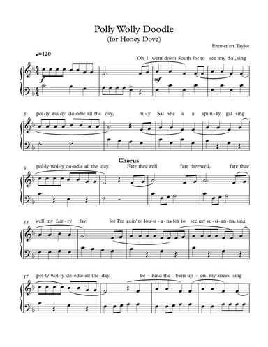 Polly Wolly Doodle (easier version) (arr. Paul Taylor)