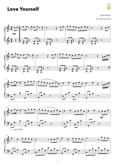 Love Yourself (arr. Benny Chaw)