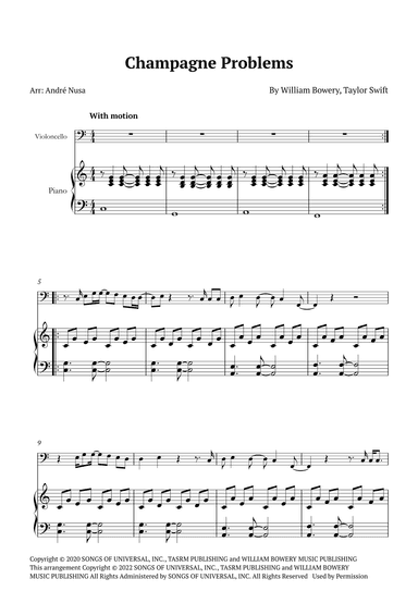 Champagne Problems (arr. André Nusa)