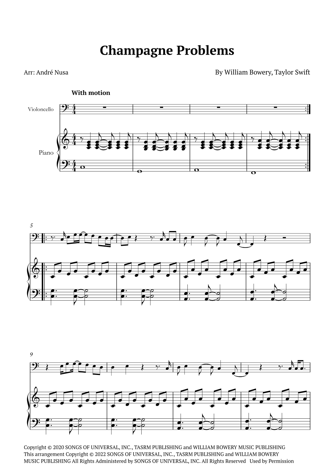 Champagne Problems (arr. André Nusa)