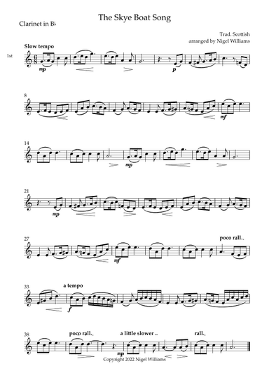 The Skye Boat Song (arr. Nigel Williams)