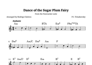 Sugar Plum Fairy theme (arr. Rodrigo Faleiros)