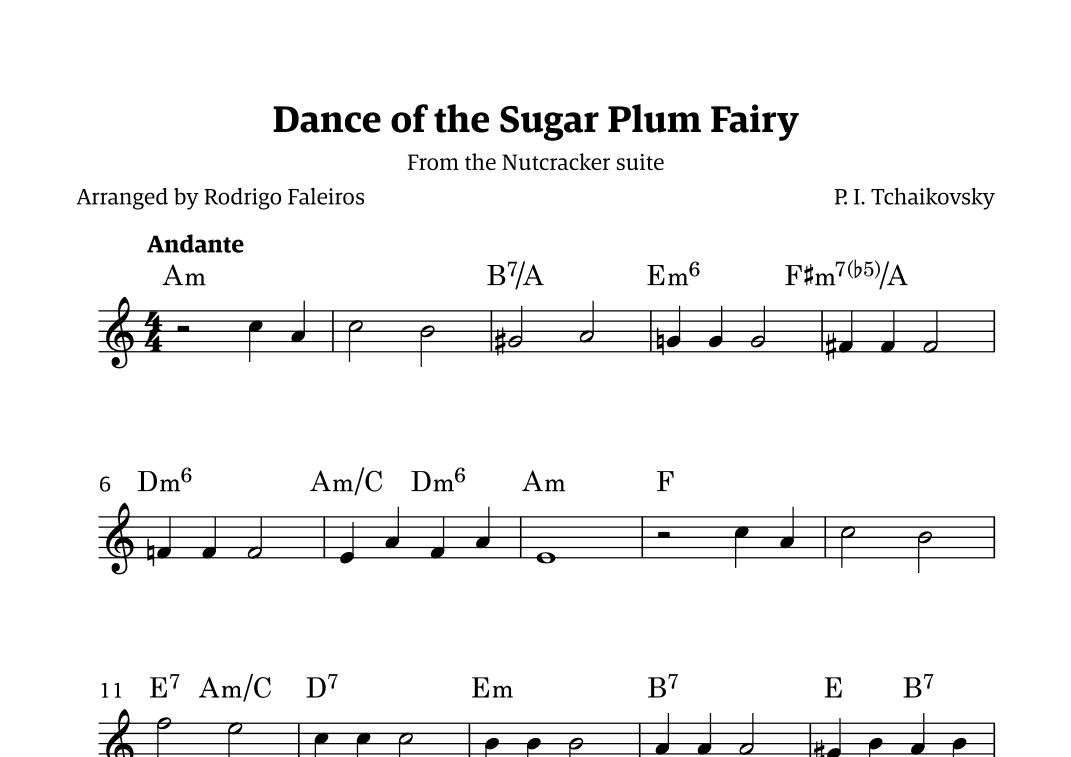 Sugar Plum Fairy theme (arr. Rodrigo Faleiros)