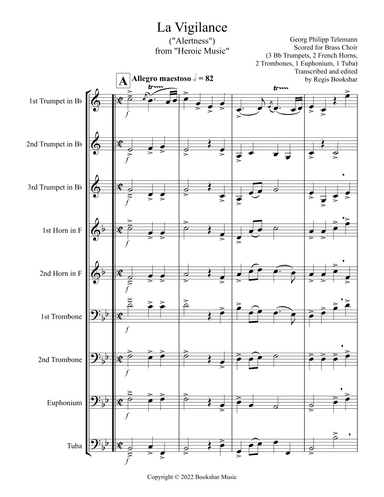 La Vigilance (from "Heroic Music") (Bb) (Brass Choir - 3 Trp, 2, Hrn, 2 Trb, 1 Euph, 1 Tuba) (arr. Regis Bookshar)