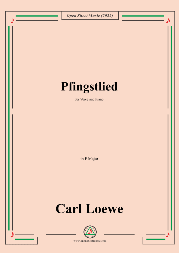 Loewe-Pfingstlied,in F Major,for Voice and Piano (arr. OSM Press)