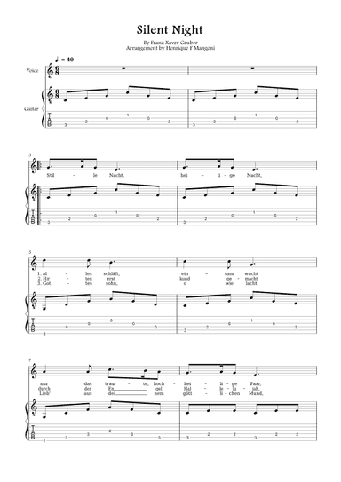 Stille Nacht (german lyrics) (arr. Henrique F Mangoni)