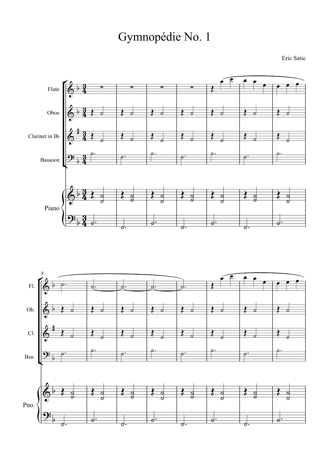 Gymnopédie No. 1 (arr. Alex Nunes Rodrigues)