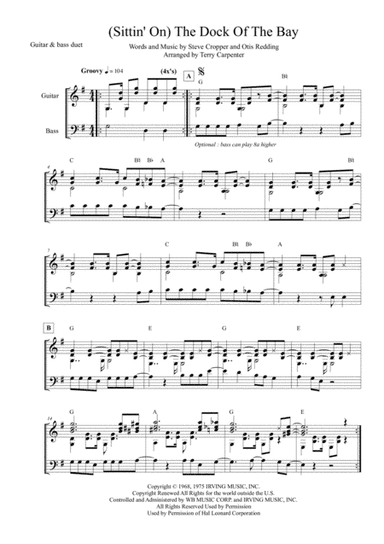 (Sittin' On) The Dock Of The Bay (arr. Terry Carpenter)