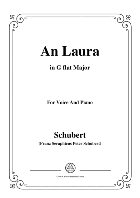 Schubert-An Laura,in G flat Major,for Voice&Piano (arr. MSM)