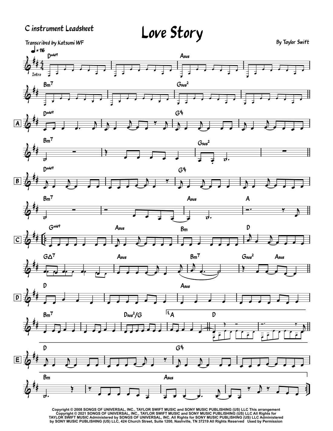 Love Story (arr. Katsumi WF)