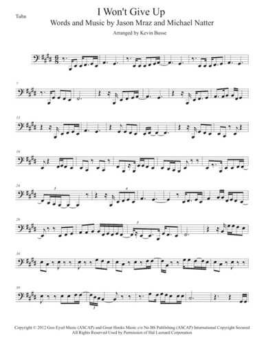 I Won't Give Up (arr. Kevin Busse)